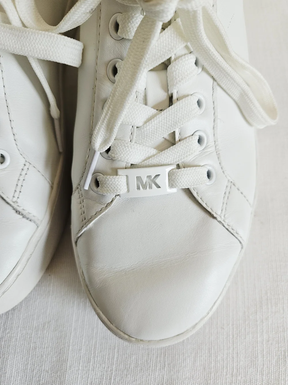 Michael Kors Women's White Leather Low-Top Sneakers